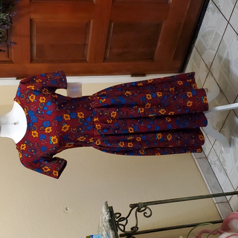 Red LuLaRoe Amelia Dress